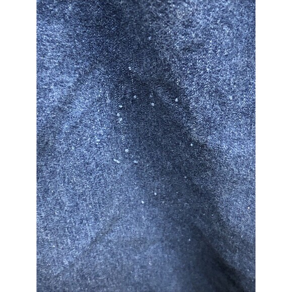 Denim Dress Nefertiti Embellished Ethnic Trim 1/2 Sleeve Midi Length V Neck - Picture 6 of 15